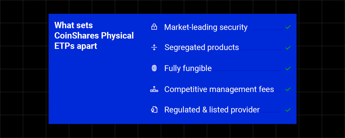 What sets CoinShares Physical ETPs apart